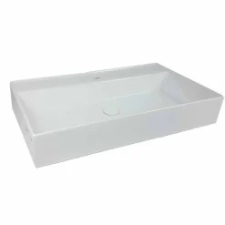 Viadurini Bathroom Keramikwaschbecken-Rechteckiges Aufsatzwaschbecken L 80 cm aus Keramik Made in Italy - Piacione