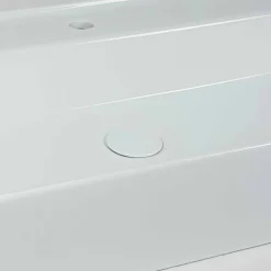 Viadurini Bathroom Keramikwaschbecken-Rechteckiges Aufsatzwaschbecken L 80 cm aus Keramik Made in Italy - Piacione