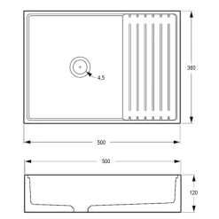 Viadurini Bathroom Beton Waschbecken-Rechteckiges Aufsatzwaschbecken aus Mali-Orange-Terrazzo – Azalee