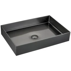 Viadurini Bathroom Metallwaschbecken-Rechteckiges Aufsatzwaschbecken aus Edelstahl in verschiedenen Ausführungen – Camellia