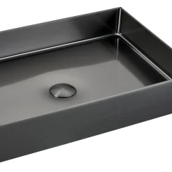 Viadurini Bathroom Metallwaschbecken-Rechteckiges Aufsatzwaschbecken aus Edelstahl in verschiedenen Ausführungen – Camellia