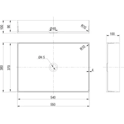 Viadurini Bathroom Metallwaschbecken-Rechteckiges Aufsatzwaschbecken aus Edelstahl in verschiedenen Ausführungen – Camellia