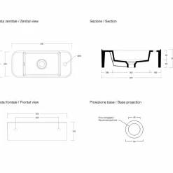 Viadurini Bathroom Keramikwaschbecken-Rechteckiges Aufsatzwaschbecken aus farbiger Keramik Made in Italy - Kino