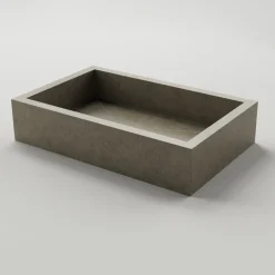 Viadurini Bathroom Keramikwaschbecken-Rechteckiges Badezimmer-Waschbecken aus Feinsteinzeug Made in Italy - Ludmilla