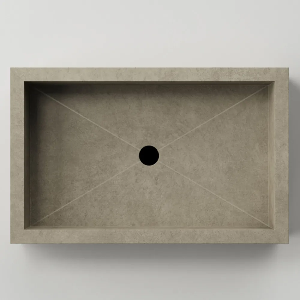 Viadurini Bathroom Keramikwaschbecken-Rechteckiges Badezimmer-Waschbecken aus Feinsteinzeug Made in Italy - Ludmilla