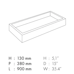 Viadurini Bathroom Keramikwaschbecken-Rechteckiges Badezimmer-Waschbecken aus Feinsteinzeug Made in Italy - Ludmilla