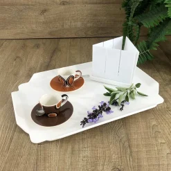 Viadurini Kitchen Küchenzubehör-Rechteckiges Küchentablett in weißer Corian-Qualität Made in Italy - Ivanova