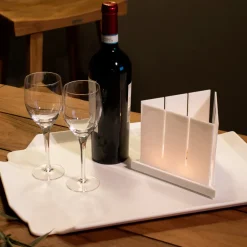 Viadurini Kitchen Küchenzubehör-Rechteckiges Küchentablett in weißer Corian-Qualität Made in Italy - Ivanova