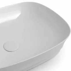 Viadurini Bathroom Keramikwaschbecken-Rechteckiges Keramik-Arbeitsplattenwaschbecken Made in Italy - Zarro