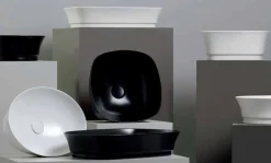 Viadurini Bathroom Keramikwaschbecken-Rechteckiges Keramik-Arbeitsplattenwaschbecken Made in Italy - Zarro