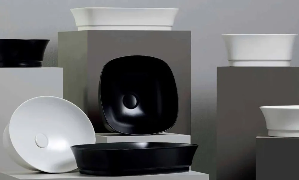 Viadurini Bathroom Keramikwaschbecken-Rechteckiges Keramik-Arbeitsplattenwaschbecken Made in Italy - Zarro