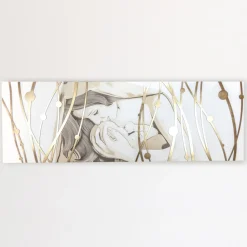 Viadurini Decor Religiöse Bilder-Rechteckiges, mit Laser gefertigtes Gemälde mit Göttin und Kind, hergestellt in Italien – Nagi