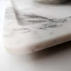 Viadurini Kitchen Küchenzubehör-Rechteckiges Tablett aus modernem geädertem weißem Marmor Made in Italy - Stora