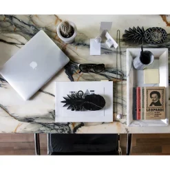 Viadurini Kitchen Küchenzubehör-Rechteckiges Tablett aus weißem Carrara-Marmor Made in Italy - Vassili