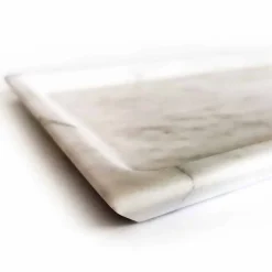 Viadurini Kitchen Küchenzubehör-Rechteckiges Tablett aus poliertem weißem Carrara-Marmor Made in Italy - Alga