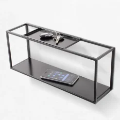 Viadurini Bathroom Wandregale-Regal mit verschiebbarem Objekthalter aus Metall - Eve