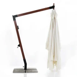 Viadurini in the Garden Gartenschirm-Regenschirm aus Massivholz mit PVC-beschichtetem Polyesterdach – Devoir