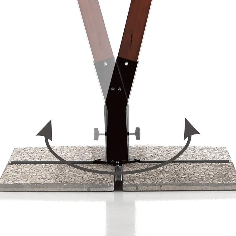 Viadurini in the Garden Gartenschirm-Regenschirm aus Massivholz mit PVC-beschichtetem Polyesterdach – Devoir