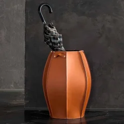 Limac Design Regenschirmständer Design-Regenschirmständer Audrey modernes Design aus regeneriertem Leder, hergestellt in Italien