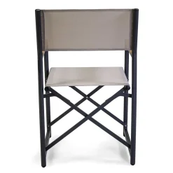 Viadurini in the Garden Metallsessel-Regiestuhl aus Aluminium, Textilene und Teak Armlehne - Tenda