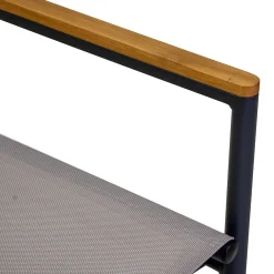 Viadurini in the Garden Metallsessel-Regiestuhl aus Aluminium, Textilene und Teak Armlehne - Tenda