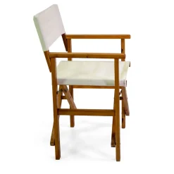 Viadurini in the Garden Holzsessel-Regiestuhl aus geöltem Akazienholz Naturfarbe - Technical