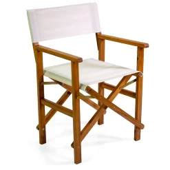 Viadurini in the Garden Holzsessel-Regiestuhl aus geöltem Akazienholz Naturfarbe - Technical