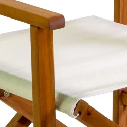 Viadurini in the Garden Holzsessel-Regiestuhl aus geöltem Akazienholz Naturfarbe - Technical