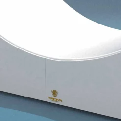 Trona Sonnenliegen-Relax Sonnenliege aus Kunstleder weiss made in Italy