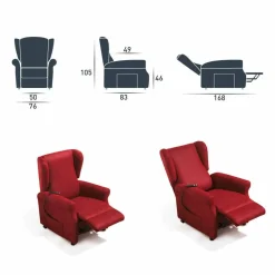 Stile Relax Aufstehsessel Und Massagesessel-Relaxsessel mit 2 Motoren und Aufstehhilfe Via Verona