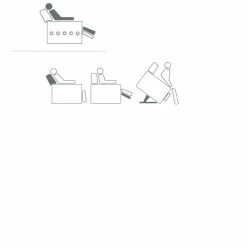 Stile Relax Aufstehsessel Und Massagesessel-Relaxsessel mit Aufstehhilfe und 2 Motoren, made in Italy Design Rosa