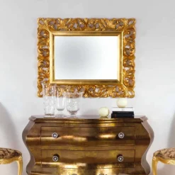 Viadurini Classic Wandspiegel-Repro Wandspiegel in Blattgold Gudin 708 x 87