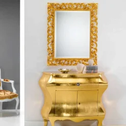 Viadurini Classic Wandspiegel-Repro Wandspiegel in Blattgold mit Spiegelrahmen Paris