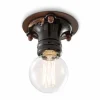 Ferroluce Vintage Deckenleuchten-Retro Lampe aus Keramik und Metall Cloe