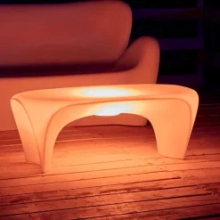 Myyour Lichtmöbel|Garten Beistelltisch-RGB Leuchtender Couchtisch für Outdoor- oder Indoor-Design aus Kunststoff - Lily von