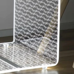 Viadurini Lighting Moderne Tischlampen-RGB-LED-Lampe in transparentem Acryl-Kristall-Laser-Dekor - Robiola