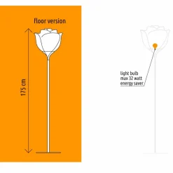 Myyour Design Beleuchtung-Rose Shaped Modern Design Outdoor Stehleuchte - Baby Love von