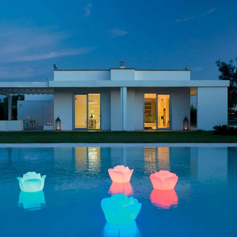 Myyour Design Tischlampen-Rosenförmige Tischlampe mit Induktions-RGBW-LED - Baby Love von