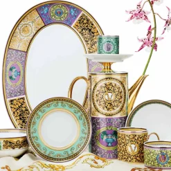 Versace Teller Set-Rosenthal Barocco Mosaic 4 Speiseteller Ø 17 cm - Mosaik
