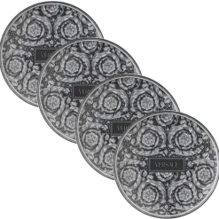 Versace Teller Set-Rosenthal Barocco 4 Speiseteller Durchmesser 17 cm aus Porzellan - Barocco