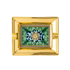 Versace Küchenzubehör-Rosenthal Jungle Animalier Porzellan-Aschenbecher - Animalier