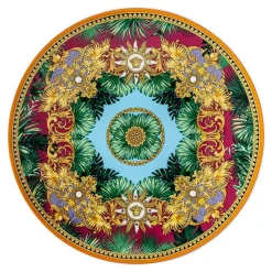 Versace Geschirr Teller-Rosenthal Jungle Animalier Tischkartenteller Durchmesser 33 cm - Animalier