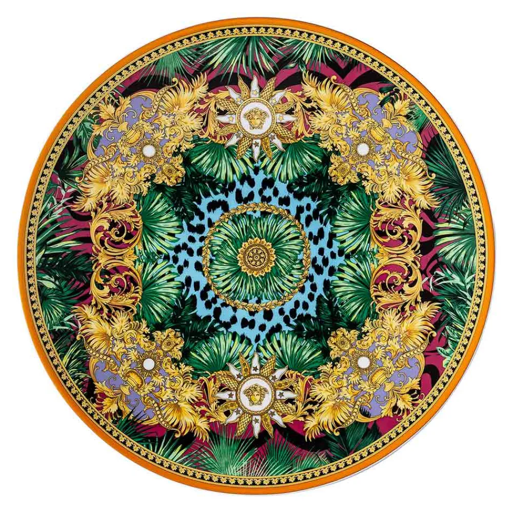 Versace Geschirr Teller-Rosenthal Jungle Animalier Tischkartenteller Durchmesser 33 cm - Animalier