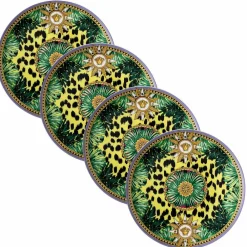 Versace Teller Set-Rosenthal Jungle Animalier 4 Speiseteller Durchmesser 17 cm - Animalier