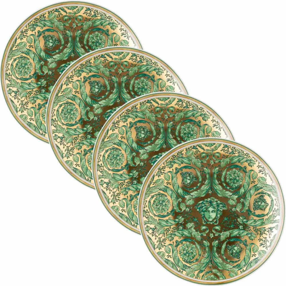 Versace Teller Set-Rosenthal Medusa Garland 4 Speiseteller Ø 17 cm - Weihnachten
