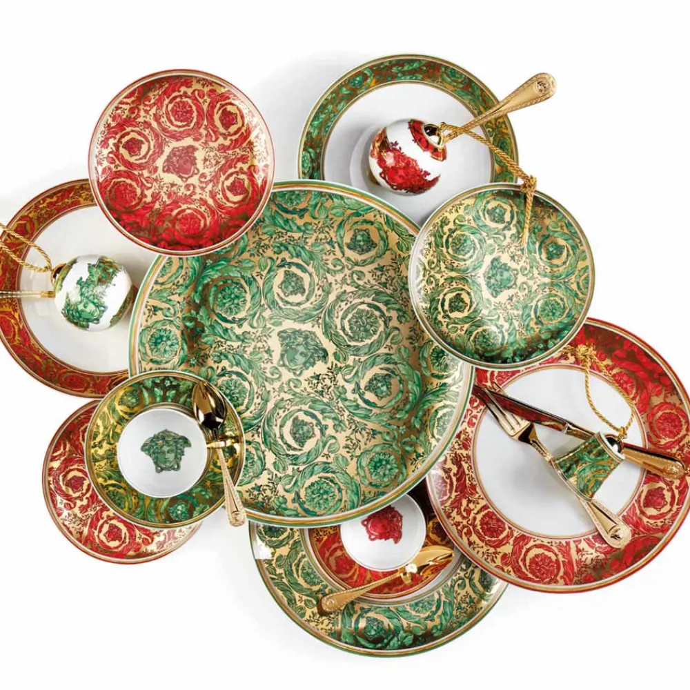 Versace Teller Set-Rosenthal Medusa Garland 4 Speiseteller Ø 17 cm - Weihnachten