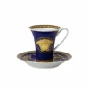 Versace Tee Set Und Kaffee Set-Rosenthal Medusa Blue Große Kaffeetasse aus Porzellan