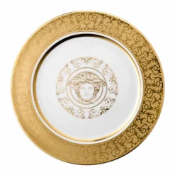 Versace Teller Set-Rosenthal Medusa Gala Gold Tellerhalter 30cm Porzellan