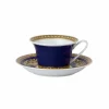 Versace Tee Set Und Kaffee Set-Rosenthal Medusa Blue Teetasse aus modernem Porzellan-Design