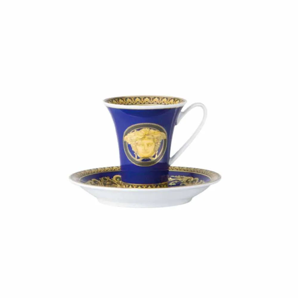 Versace Tee Set Und Kaffee Set-Rosenthal Medusa Blue Porzellan Design Kaffeetasse